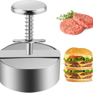 Stainless Steel Burger Press,Adjustable Hamburger Patty Maker for Beef, Vegetables, Burgers