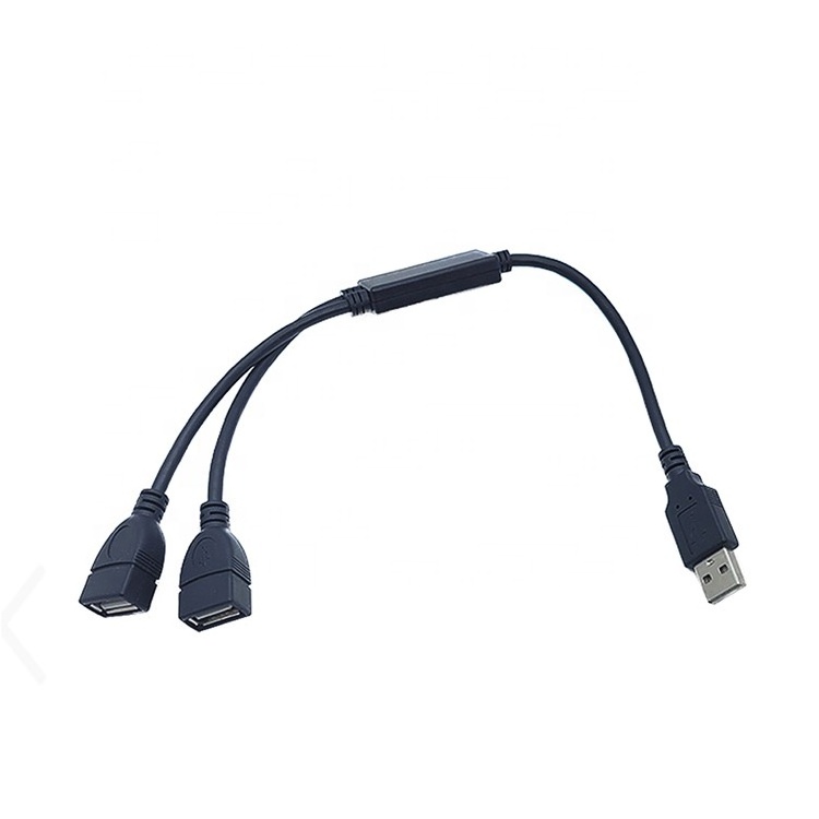 USB2.0 One driver two female to one male charging data transmission expansion hard disk cable