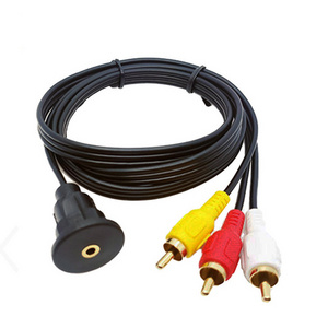 USB data AV cable DC3.5 and 3RCA  transparent Video component cable 3RCA connectors