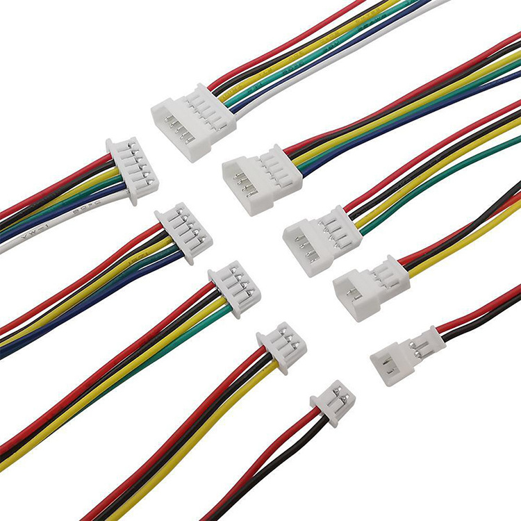 Custom JST GHR-06V-S 1.25mm pitch GH1.25-6P connector 28 AWG UL1571 male and female wire harness