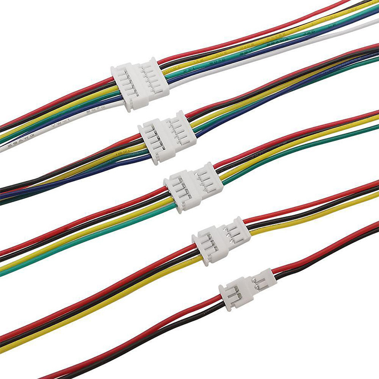 Custom JST GHR-06V-S 1.25mm pitch GH1.25-6P connector 28 AWG UL1571 male and female wire harness