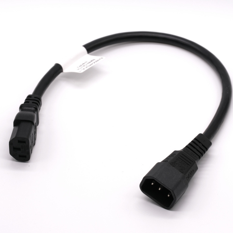 RoHS power cord cable US Standard IEC C14 straight plug  to C13  straight socket  power cable with Helukable SJT cable