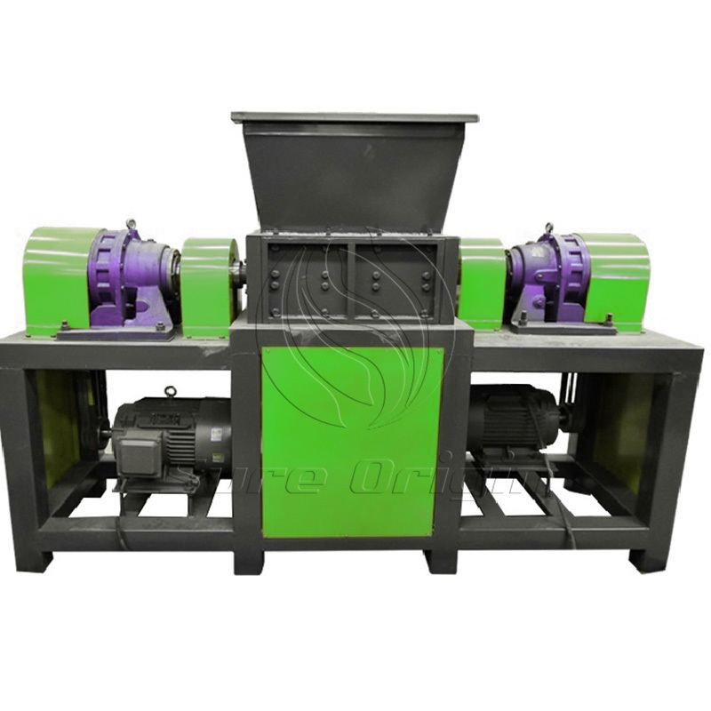 Double shaft plastic shredder for waste plastics recycle plant industrial waste plastic recycling shredder machine