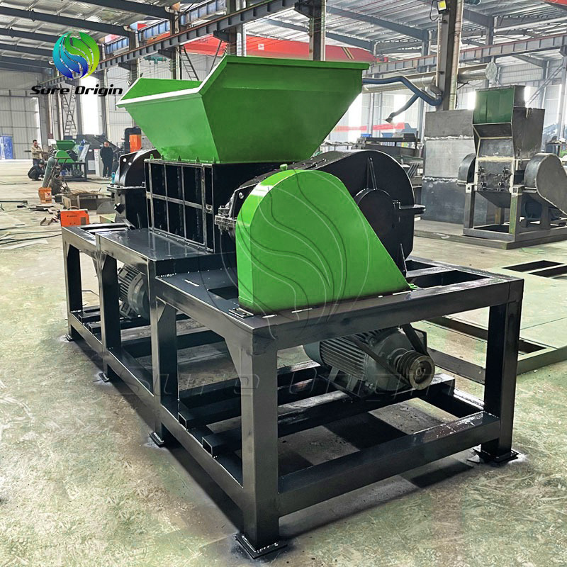 CE Approved Double Shaft Wood Pallet Plastic Industrial Paper Tire Rubber Shredder Machine