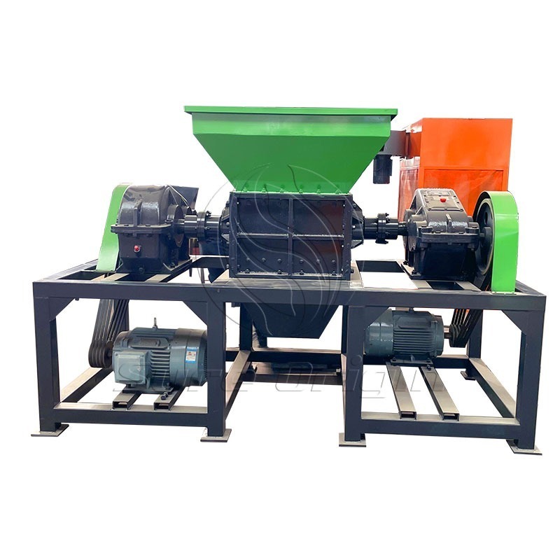 CE Approved Double Shaft Wood Pallet Plastic Industrial Paper Tire Rubber Shredder Machine