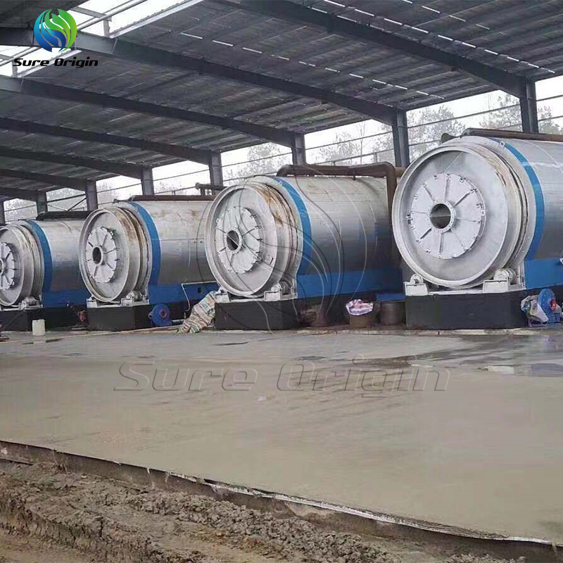 Two Shaft Shredder Waste Tyre Plastic Recycling Machinery Machine Equip Tire Recycling Line