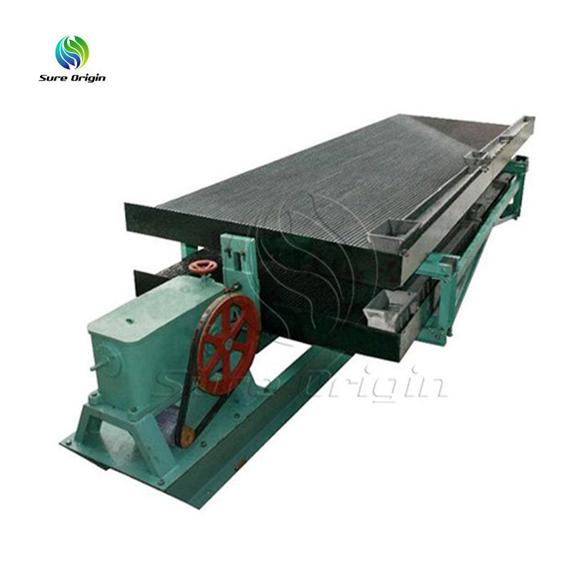 Small Scale Gold Mining Equipment Mineral Rock Tin Ore Gravity Separator Machine Vibration Gold Zinc Water Shaking Shaker Table