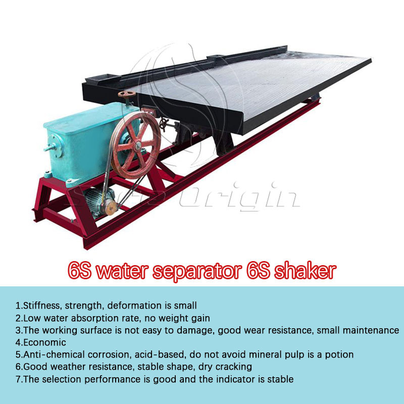 Small Scale Gold Mining Equipment Mineral Rock Tin Ore Gravity Separator Machine Vibration Gold Zinc Water Shaking Shaker Table