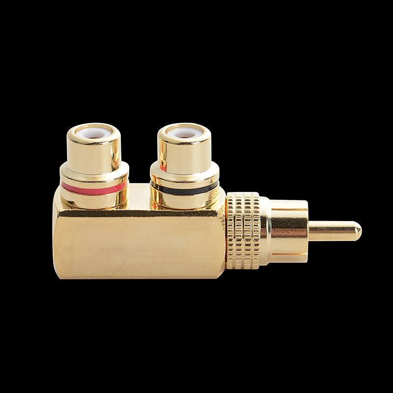 Golden RCA Male to 2*RCA female adapter