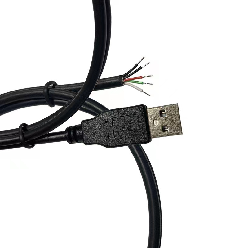 CABLETOLINK USB 2.0 Male Bare Cable Pigtail Open End Extension Cables 5V 3A Power Charge Wires DIY Replacement Cable Cord 18AWG