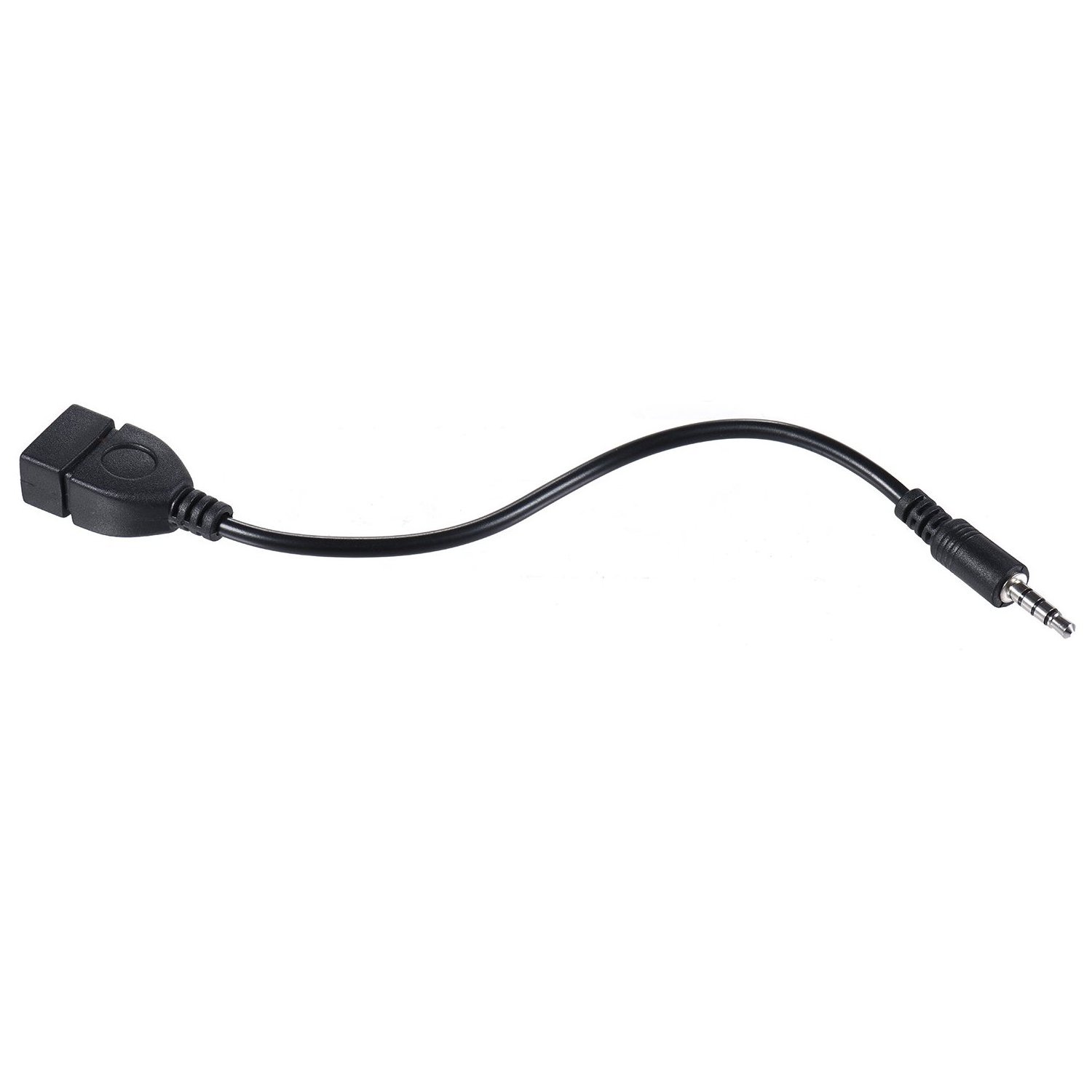 Black high quality 3.5mm Male AUX Audio Plug Jack To USB Female Converter Cable Cord for Car MP3