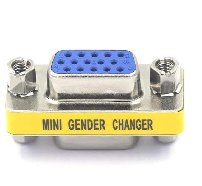 VGA SVGA Coupler HD15 Female to Female Mini Gender Changer Coupler Vga Cable Adapter