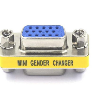 VGA SVGA Coupler HD15 Female to Female Mini Gender Changer Coupler Vga Cable Adapter