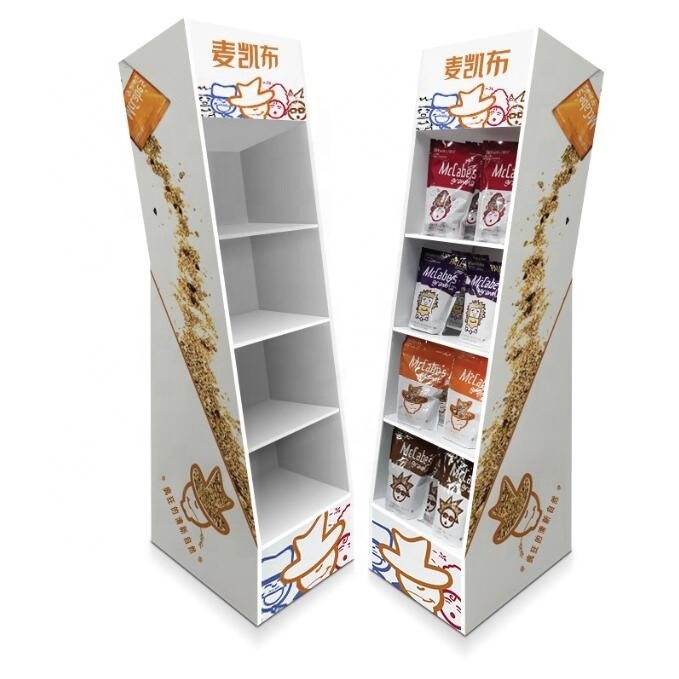 Custom  Beverages Display Advertising Retail Store Cardboard snack Display stand for coca cola display rack