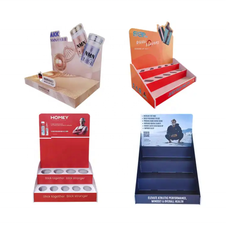 Caboal Hot Sale Custom PVC Foam/Acrylic Counter Display Stand Supermarket Promotion Display Stand Riser