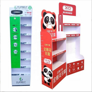 Retail Store Portable Cardboard T-shirt Floor Display Stand Clothing Shop New Hat Shoes Display Stand