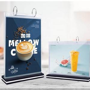 CABOAL Customized A4 A5 Desktop Flip Acrylic Menu display stand