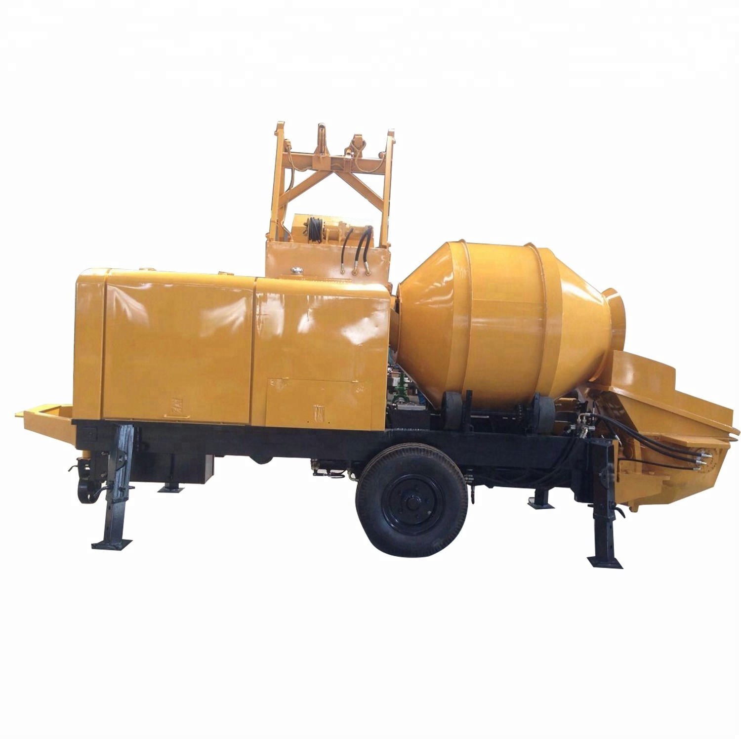 Hot selling HBT30M 30m3/h electric motor type S valve concrete mixer pump with compact structure