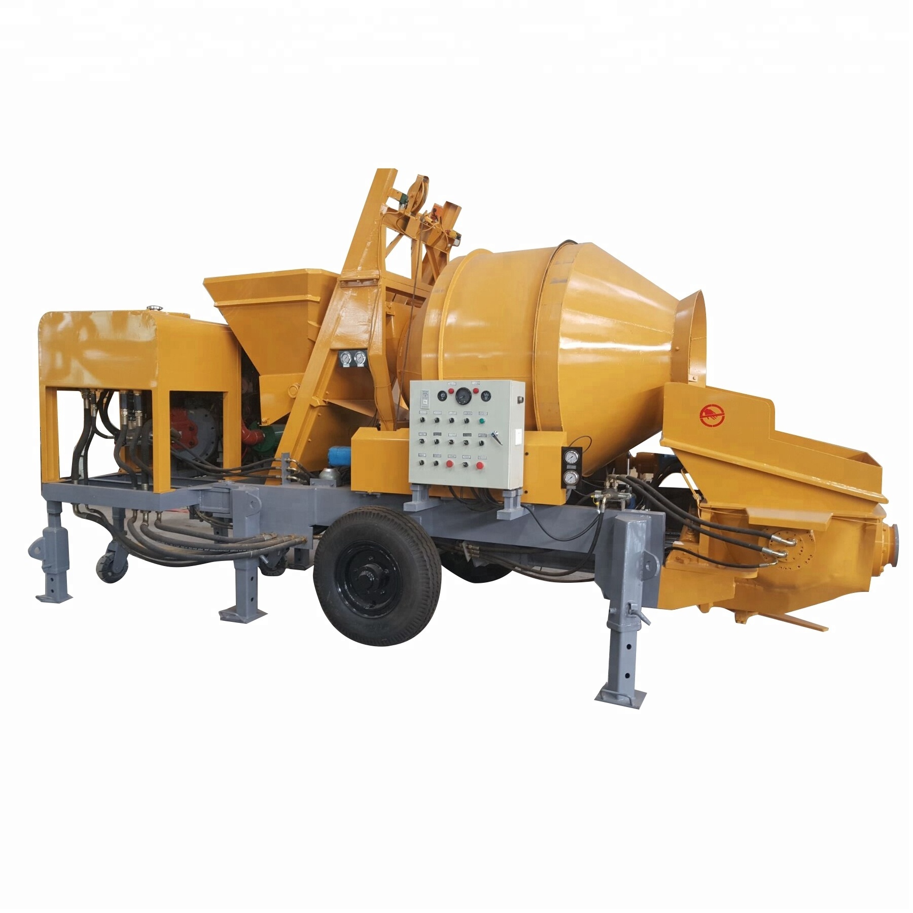 Hot selling HBT30M 30m3/h electric motor type S valve concrete mixer pump with compact structure