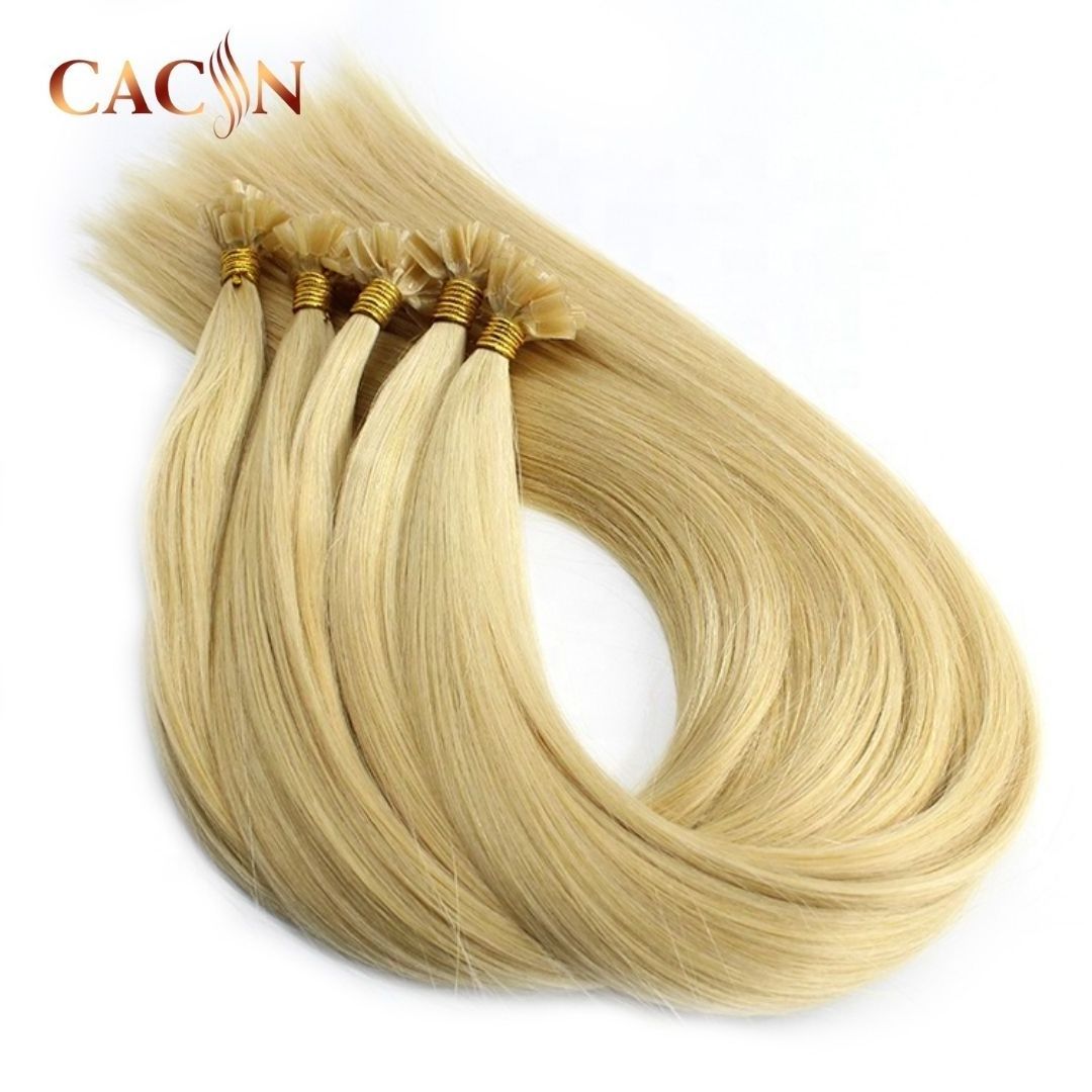 Top Quality Russian 100% Double Drawn Cuticle Aligned Hair Extensions Micro Link Keratin U Tip Human Hair Extensions