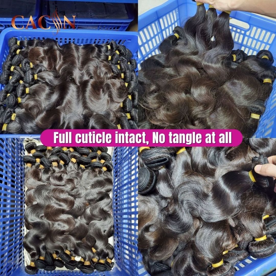 One Donor CACIN Human Raw Virgin Hair Best Quality Bundles Raw Hair Vietnamien En Gros Vietnam Cuticle Aligned Hair Vendor