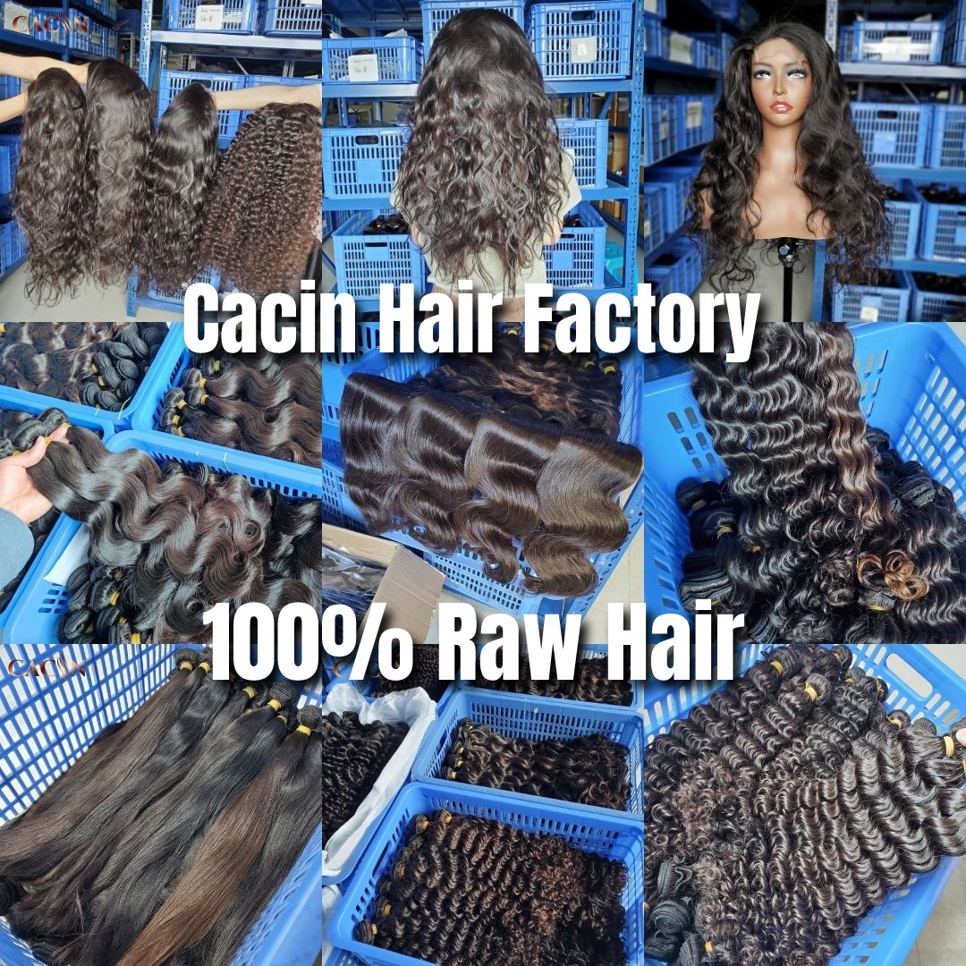 CACIN Raw Cambodian Hair Bundles Unprocessed Vendor Wholesale Indian Human Hair Vietnamese Raw Virgin Cuticle Aligned Hair