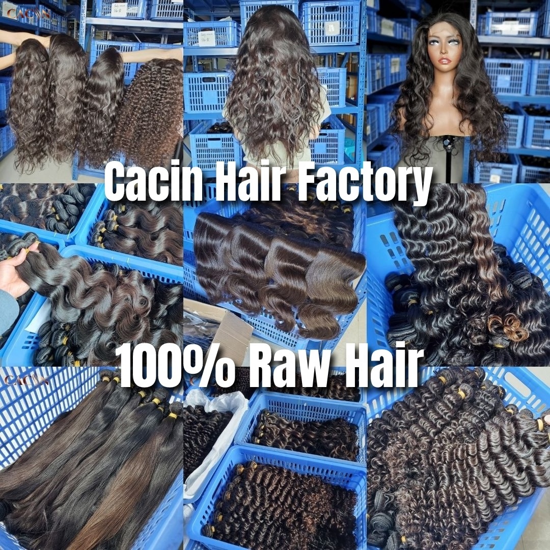 14A Grade CACIN Raw Hair Bundles Super Double Drawn Cuticle Aligned Virgin Hair Vendor, Unprocessed Single Donor Vietnamese Hair