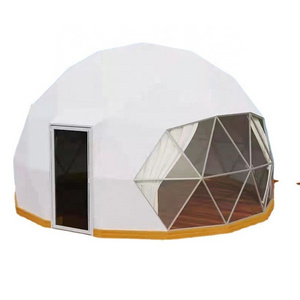 Winter Outdoor Glamping Igloo Glass Dome Tent For Resort With 360-degree Panorama View At Seaside Waterproof Pvc Cover Dome Tent