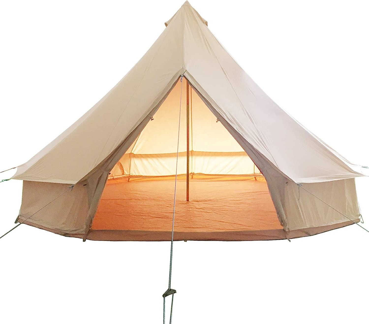 Factory OEM Fire Resistant 3m 4m 5m 6m Four Season Customize Outdoor 100% Cotton Canvas Bell Tent