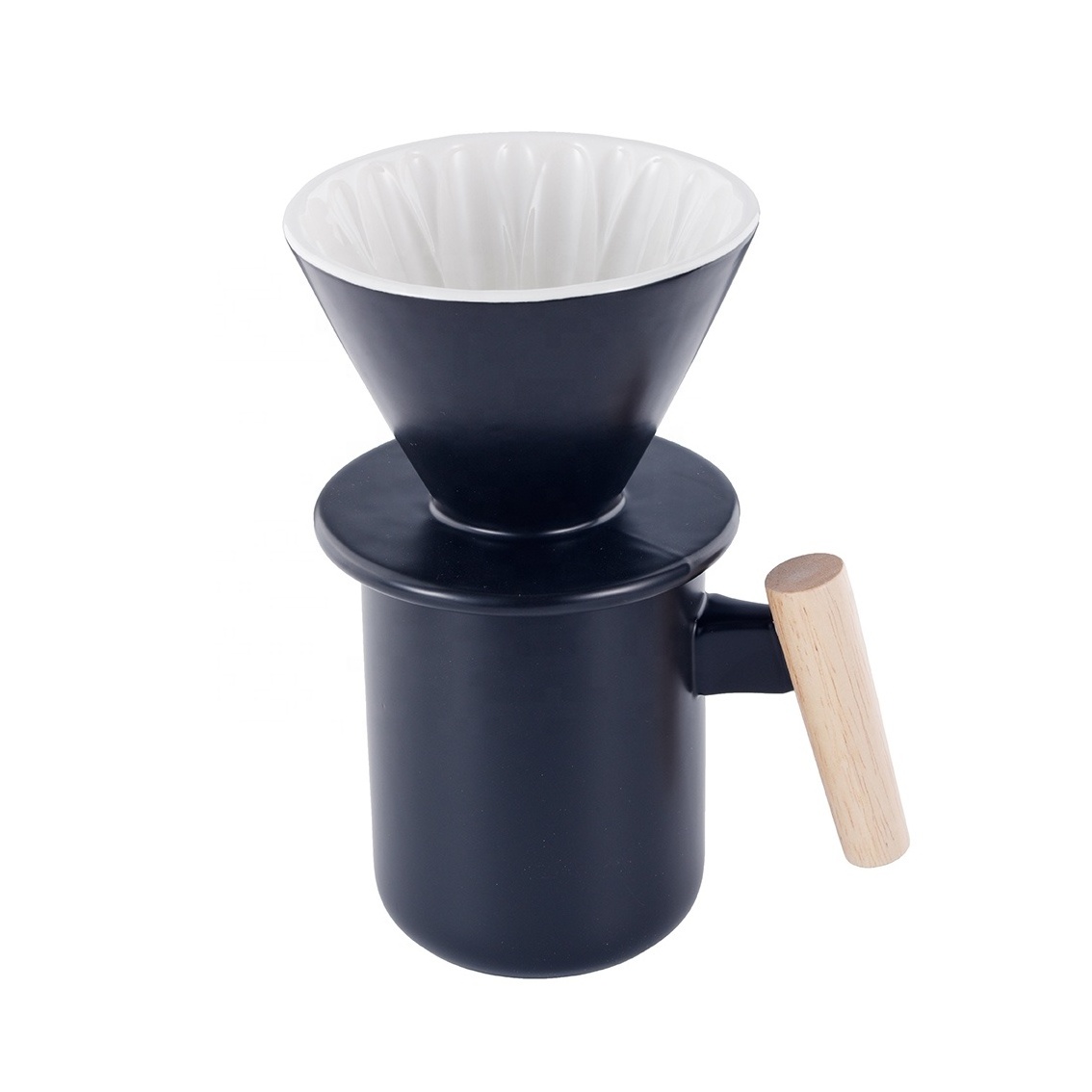 With Handle Ceramic Origami Style Coffee Drip Cup Sets Coffee Maker Set Mugs V Ceramic Coffee Set