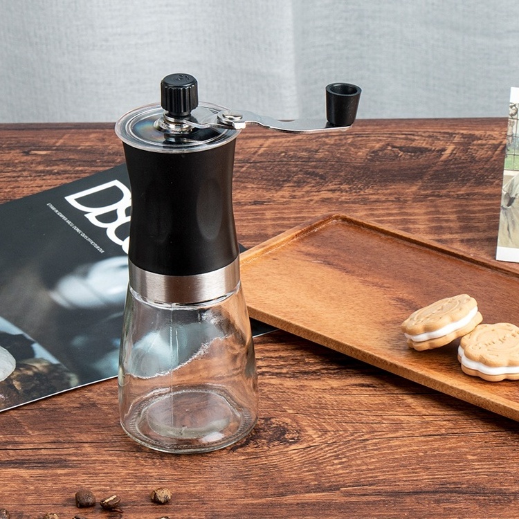 15G eco friendly Travel Home Adjustable Hand Glass Ceramic Burr Manual Ceramic Coffee Grinders