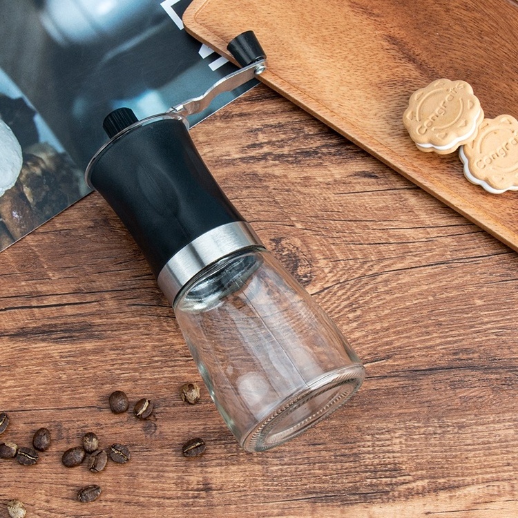 15G eco friendly Travel Home Adjustable Hand Glass Ceramic Burr Manual Ceramic Coffee Grinders