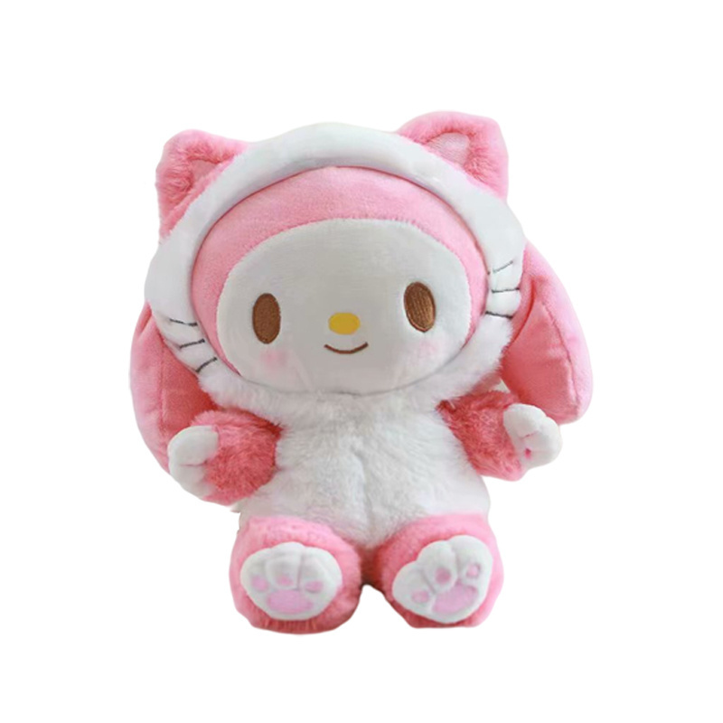 Custom Cute Lovely Stuffed Dolls Soft Big Face Cat Baby Toys Fluffy Accessories Plush Toy