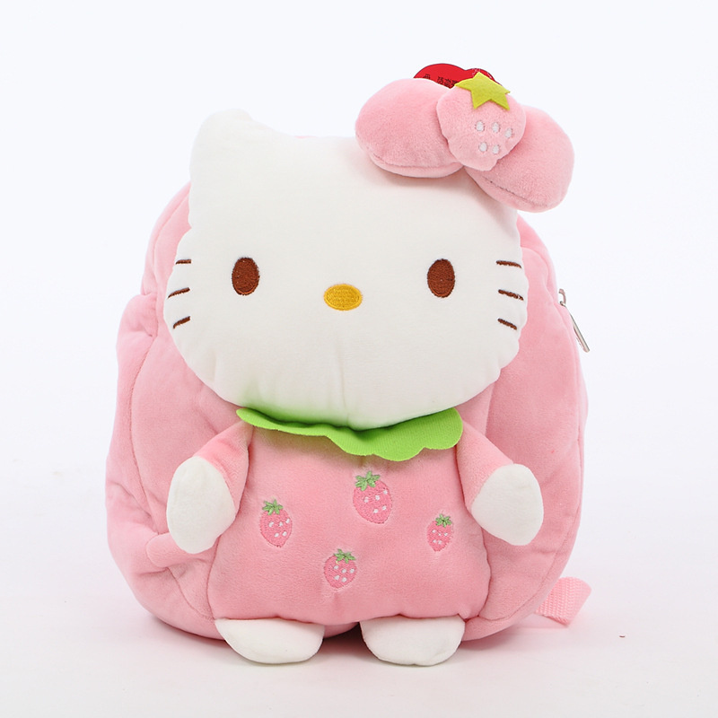 Wholesale Kawaii Cute Stuffed Plush Backpacks Kids Soft Plush Hello Kitty Bag Toy Hello-Kitty Backpack