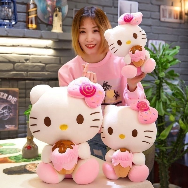 Wholesale 30cm Pink Hello Kt Cat Plushies Toys Dolls Baby Girls Toys Plush Pillow Stuffed Animals Cat Soft Plush Toy