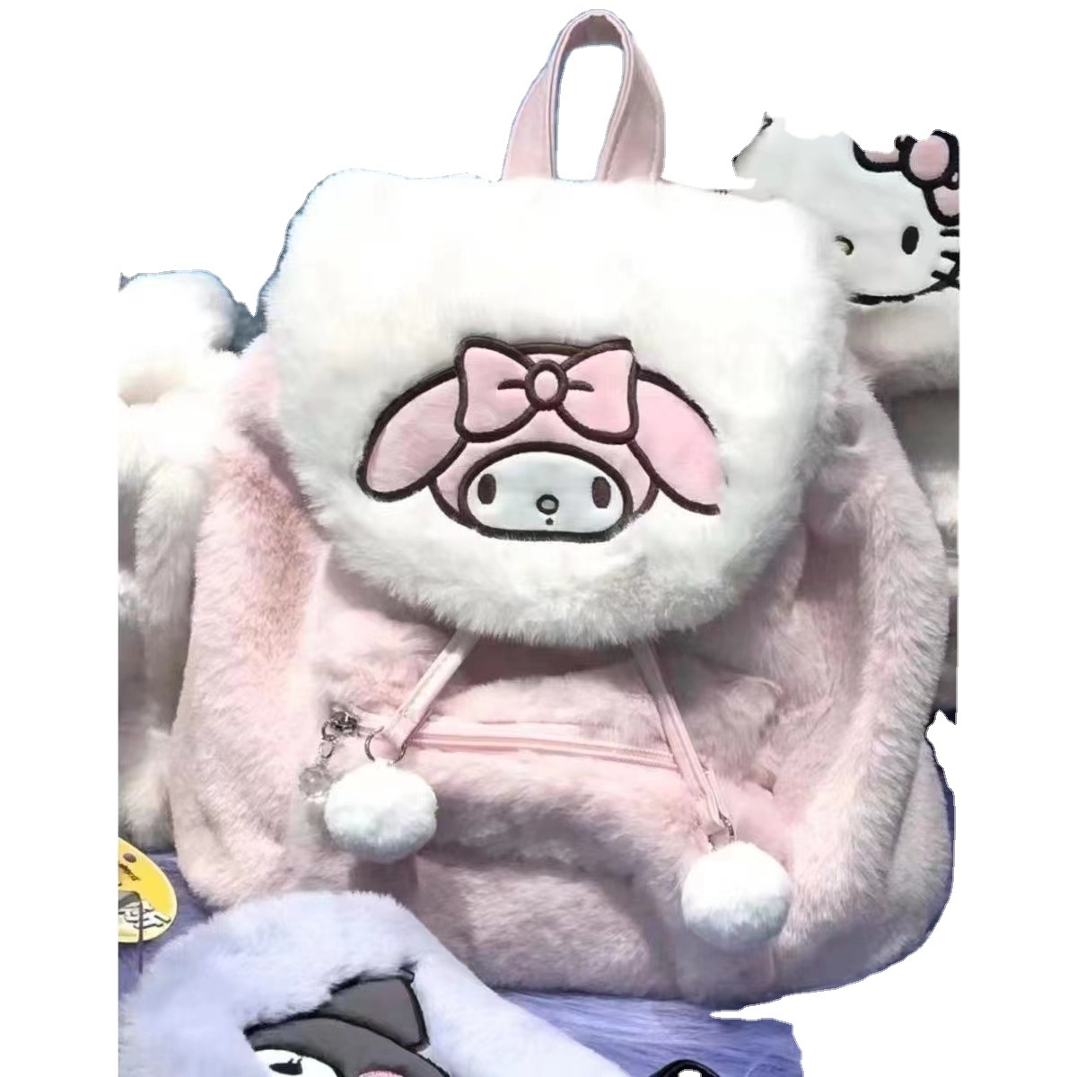 Cute Plush Flip New Winter Sweet Backpack Cat Backpack Large Capacity Book Bag For Children Birthday Party Gift