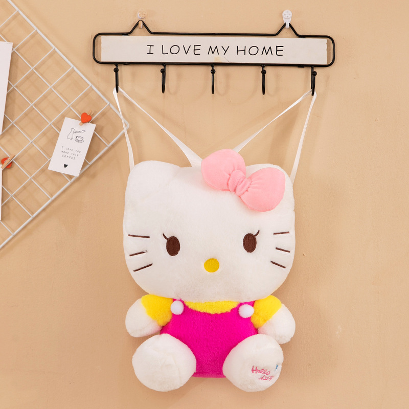 Wholesale Custom Cartoon Hello Cat Kt Plush Toys Backpack Cute Girl Kids Gift Soft Sanrios Stuffed Plush Toys Bags