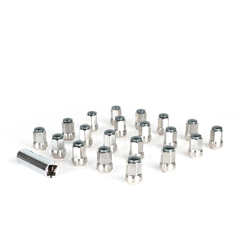 Retrofit Wheel Lug Nuts HEX 17 Length 35mm 304 Stainless Steel 12*1.5 With Sleeve Tyre Screws Lug Nuts Exterior Parts