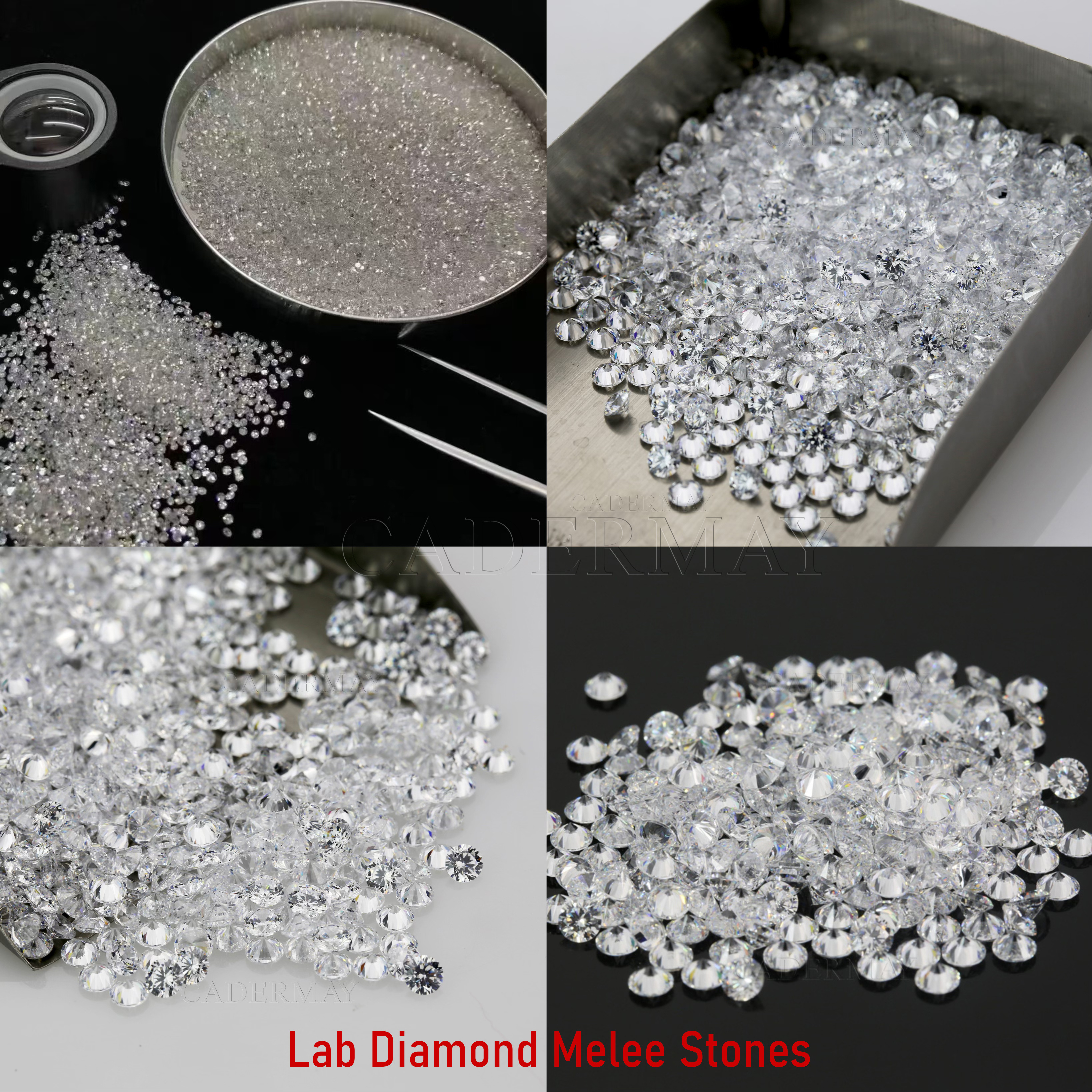 Factory Price 100% Natural Loose Melee Lab Grown Diamond 0.8mm-3.3mm Color DF VS1 HPHT Diamond Stone ready stock fast delivery