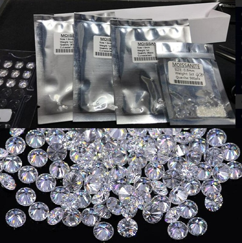 Wholesale Price Loose gra moissanite D color excellent VVS round moissanite stone diamond for jewelry making