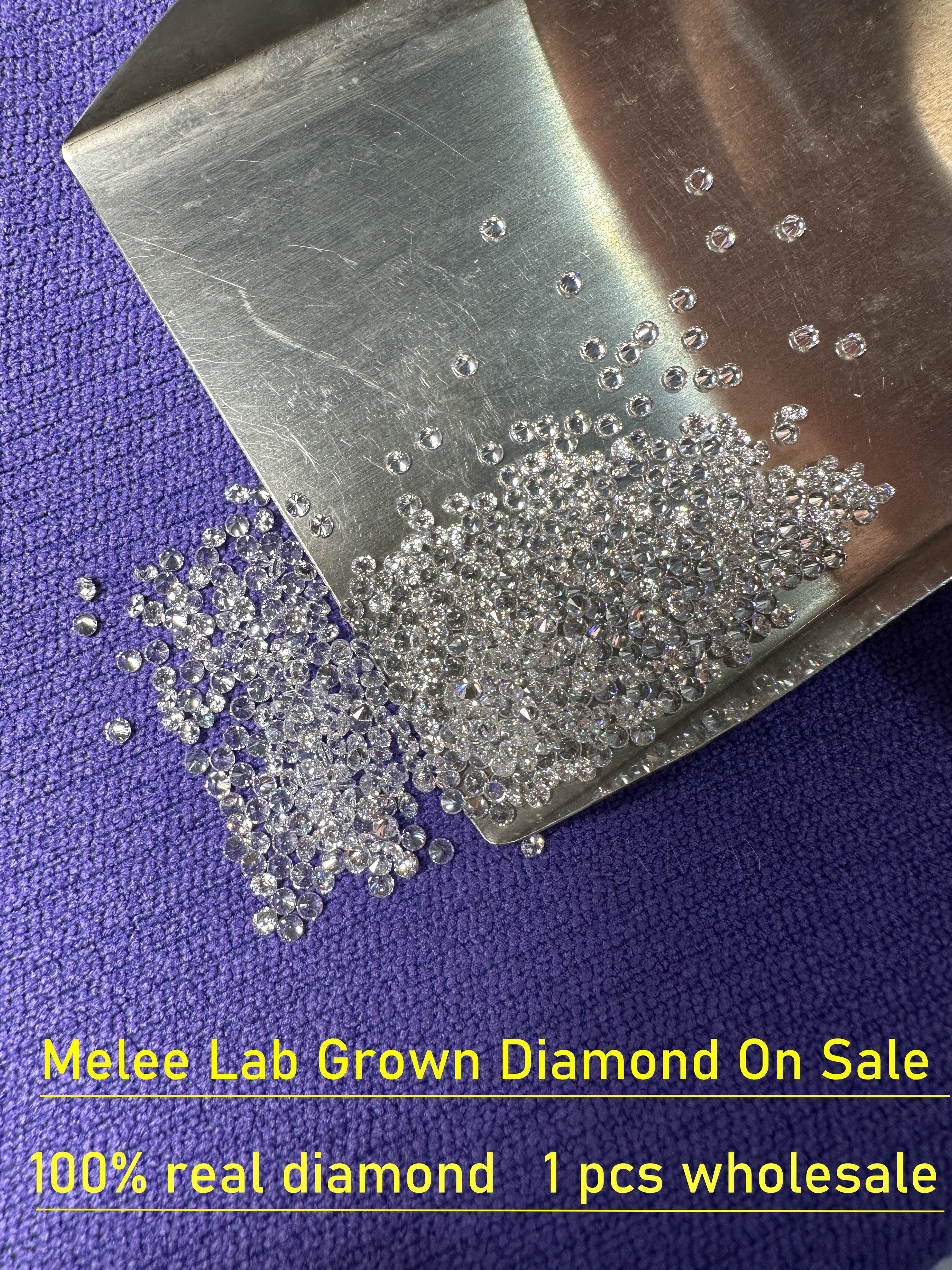 Factory Price 100% Natural Loose Melee Lab Grown Diamond 0.8mm-3.3mm Color DF VS1 HPHT Diamond Stone ready stock fast delivery