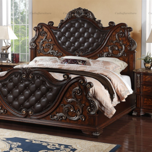 Luxury American bedroom furniture set and classic european french carved design bedroom furniture