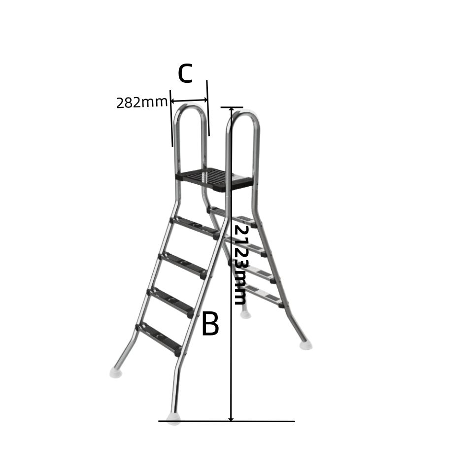 Popular Cadison Stainless  Steel 304/316  Anti-Slip Swimmng Pool Ladder