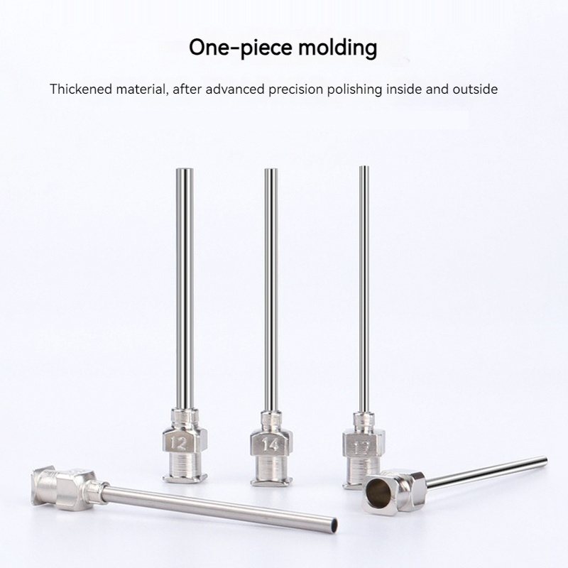 1.5 Inch 38mm All Metal Tips Blunt Stainless Steel 12 pcs Dispensing Needles Glue Syringe Tips Dispensing Needle