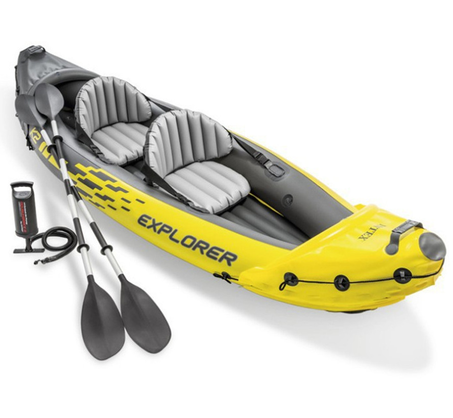 Inflatable water banana boat canoe kayak with Paddles and Pump