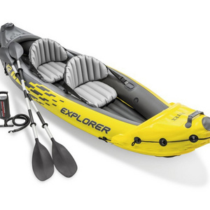 Inflatable water banana boat canoe kayak with Paddles and Pump