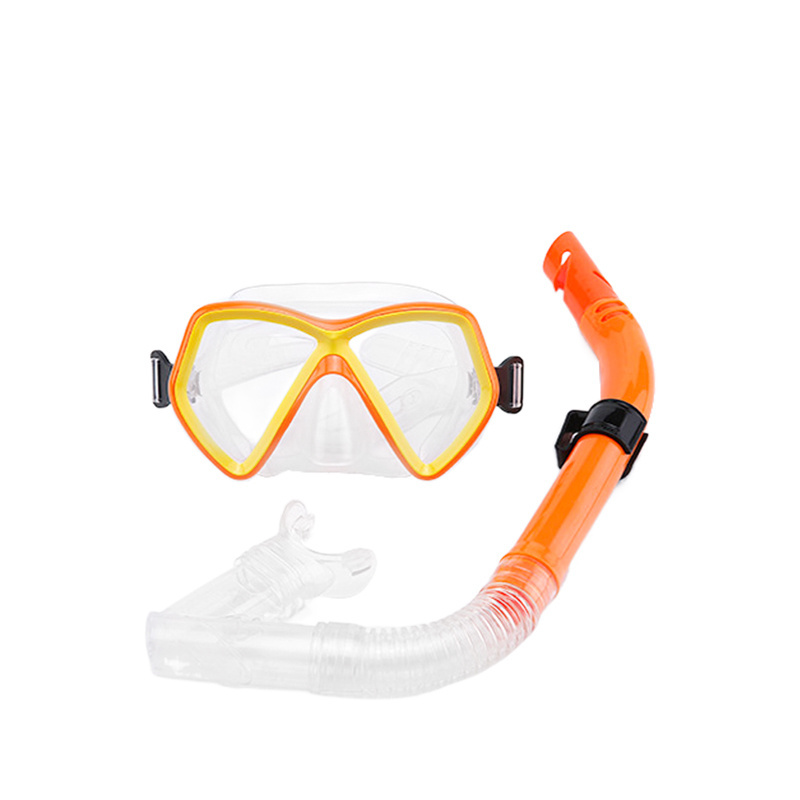 Free scuba diving mask goggle swim kids snorkel set swimming goggles with nose cover