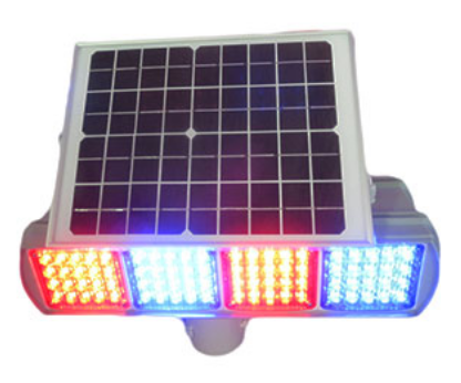 Solar Traffic flasher Double Sides Solar Traffic Flashing Warning Light Strobe Beacon Red Blue Solar Warning Flashing Light