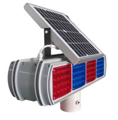 Solar Traffic flasher Double Sides Solar Traffic Flashing Warning Light Strobe Beacon Red Blue Solar Warning Flashing Light