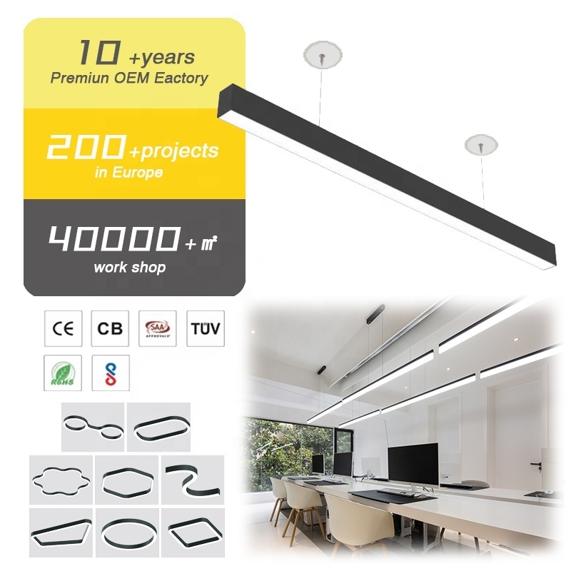 Hot sale led track light linear spot  220-240V 100lm 4ft linkable led pendant linear light system lighting high quality